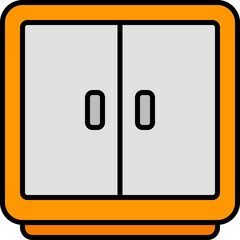 cabinet outline color icon