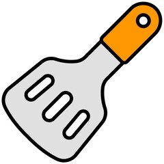 spatula outline color icon