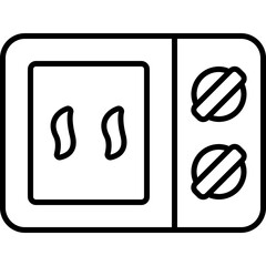 microwave outline icon