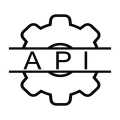 API vector icon. software integration illustration sign. application symbol. Cloud logo. development sign or logo.