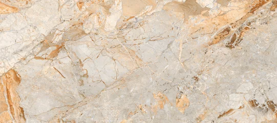 Foto op Aluminium Natuurlijke textuur van marmer met hoge resolutie, glanzende plaat marmeren textuur van steen voor digitale wandtegels en vloertegels, granieten plaat steen keramische tegels, rustieke Matt textuur van marmer. © Delavadiya