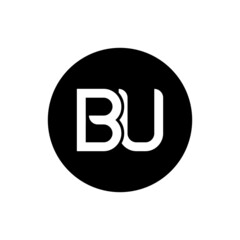 Initial Letter BU Logo Design Vector Template. Typography BU Letter Logo Design.