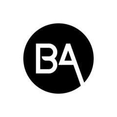 Initial Letter BA Logo Design Vector Template. Typography BA Letter Logo Design.