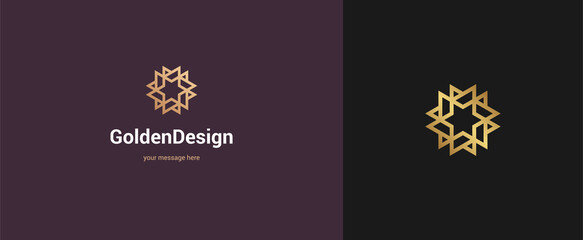 Vector abstract sphere logo emblem design elegant modern minimal style vector illustration. Premium business geometric logotype symbol for corporate identity.