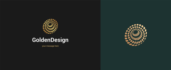 Fototapeta na wymiar Vector abstract wire circle logo emblem design elegant modern minimal style vector illustration. Premium business geometric logotype symbol for corporate identity.