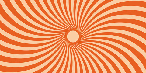 Abstract design retro style with stripes element background rounded 1970 Vector illustration