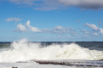 waves on the beach