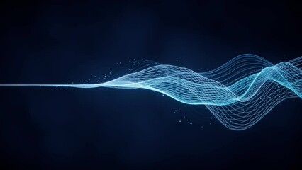 Flowing wave lines, curve pattern, 3d rendering.