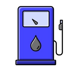 Petrol station. Cartoon style. Vector editable
