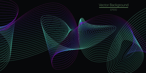 Smoke abstract background with curve shape. Usable for poster, wallpaper, cover and flyer. Colored wave lines like smoke. Colorful fluid poster.