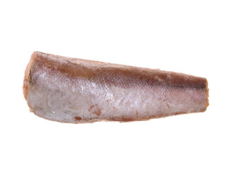 frozen fish isolated on white background