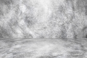 Concrete wall white grey color for background. Old grunge textures with scratches and cracks. White painted cement wall texture.