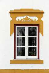 facade in the old town of Cuba, Alentejo, Portugal