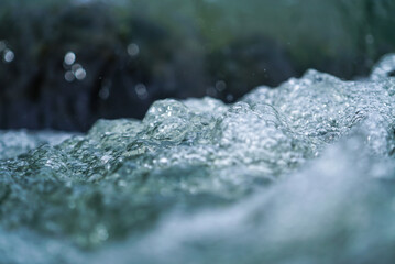 background of small bubbles water. close up
