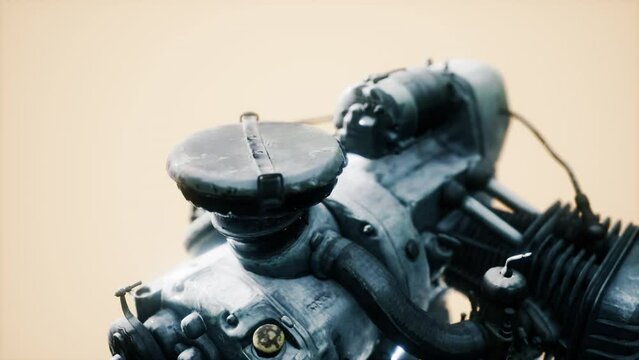 old rustet opposite engine