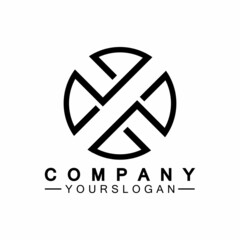 X Letter Logo Template vector icon illustration design