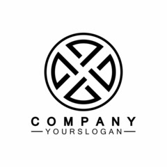 X Letter Logo Template vector icon illustration design