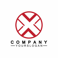 Obraz premium X Letter Logo Template vector icon illustration design