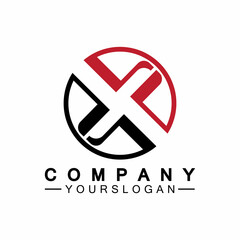 X Letter Logo Template vector icon illustration design