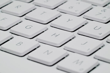 Close up of keyboard of a modern laptop