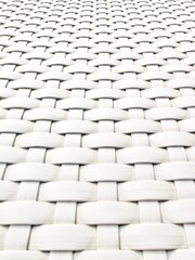 Fototapeta premium Blurred Picture background, white rattan wooden used to make a sofa chair or a hammock bed for sleeping Place it in a comfortable corner of the room with selective focus on 