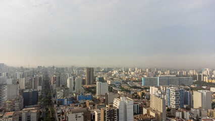 Fototapeta na wymiar Aerial view of the Pueblo Libre district in Lima