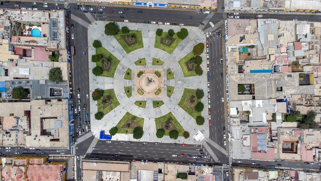 Plaza De Armas In The Historic Center Of The City Of Trujillo.