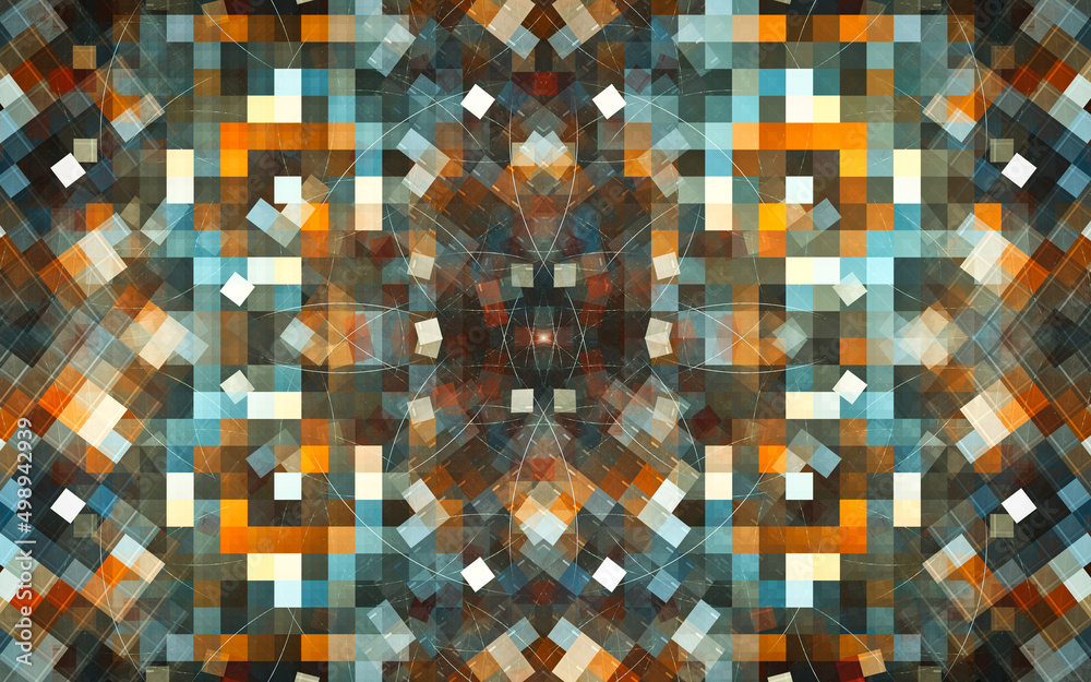 Poster digital illustration abstract image generated fractal background image wallpaper pattern of various 