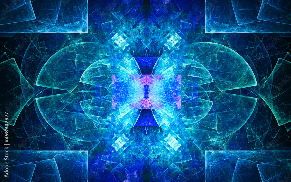 Poster digital illustration abstract image generated fractal background image wallpaper pattern of various 