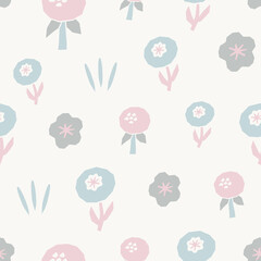 Spring summer botanical seamless pattern