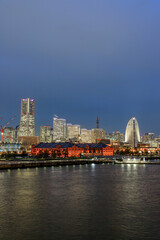 大さん橋ターミナルから見た横浜の夜景　神奈川県横浜市　Night view of Yokohama seen from Osanbashi Terminal. Kanagawa-ken Yokohama city.