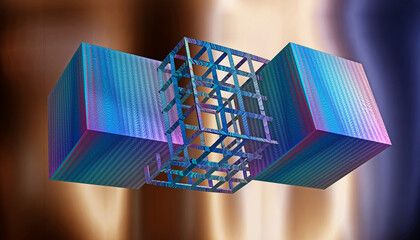 3D Rendering, abstrakter Hintergrund
