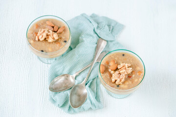 traditional ashura dessert known as asure in Turkish, Turkey.