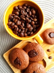 Coffee beans in the cup