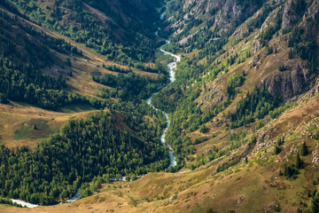 Fototapeta premium View to Kora river from 