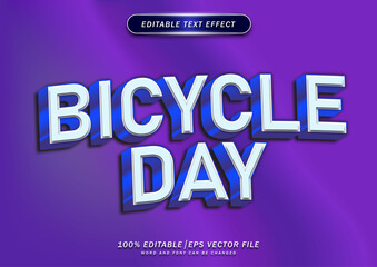 Bicycle day text editable effect