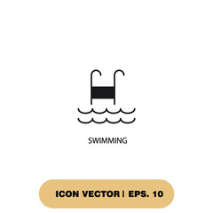 swimming icons  symbol vector elements for infographic web