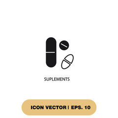 suplements icons  symbol vector elements for infographic web