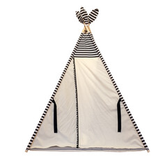 Children's wigwam isolated on white background. Room interior decoration. Scandinavian interior design. © Adil