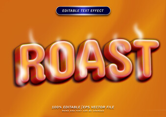 Roast text style editable effect
