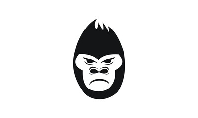 gorilla logo design template vector black