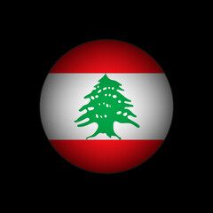 Country Lebanon. Lebanon flag. Vector illustration.