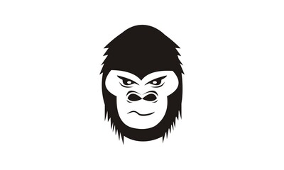 gorilla logo design template vector black