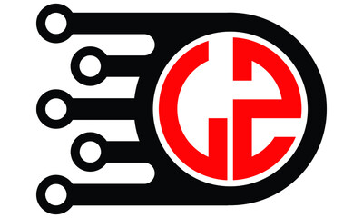 LZ circle speed logo design vector template | monogram logo | abstract logo | wordmark logo | lettermark logo | business logo | brand logo | flat logo.	
 - obrazy, fototapety, plakaty
