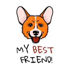 Large dog head for printing.