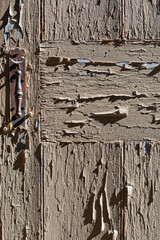 Old Door With Cracked and Peeling Paint