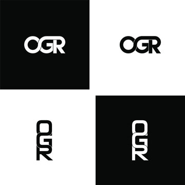 ogr letter original monogram logo design set