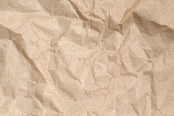 Texture of crumpled kraft paper