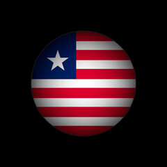 Country Liberia. Liberia flag. Vector illustration.