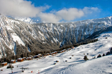 Fototapeta na wymiar Courchevel 3 Valleys French Alps France